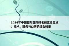 2024年中国整形医院排名前五名盘点：技术、服务与口碑的综合较量