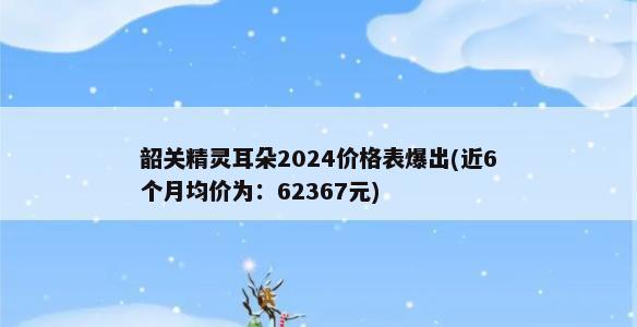 韶关精灵耳朵2024价格表爆出(近6个月均价为：62367元)